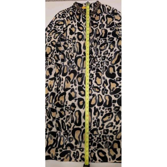 ST JOHN SoCa LEOPARD PRINT Large  TUNIC DRESS SLEEVE 97% COTTON, Retail $595 - Picture 6 of 9